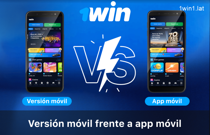 App vs sitio móvil: elige cómo jugar en 1win