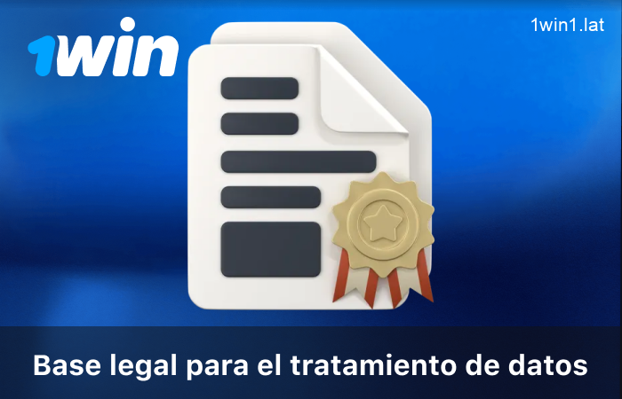 Base legal para uso de datos en 1win