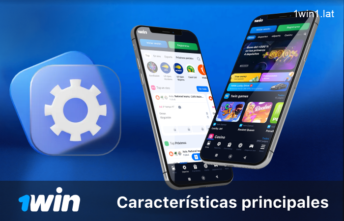 Funciones clave de la app 1win
