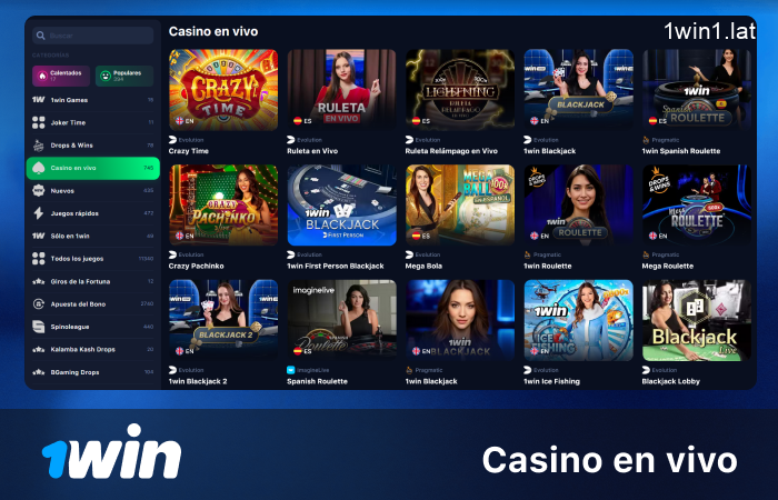 Casino en vivo para LATAM en 1win