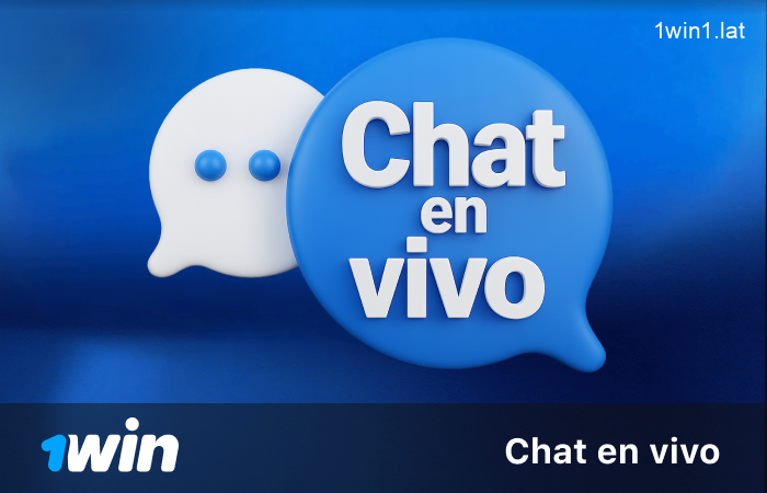Usa el chat en vivo para resolver dudas en 1win