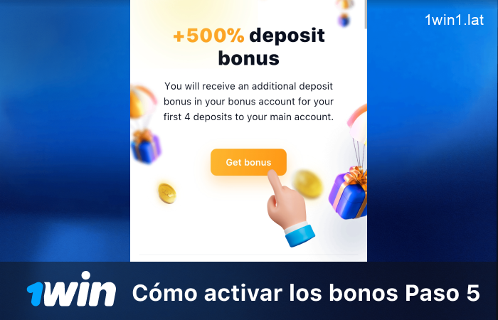 Lea los términos del bono, paso 5