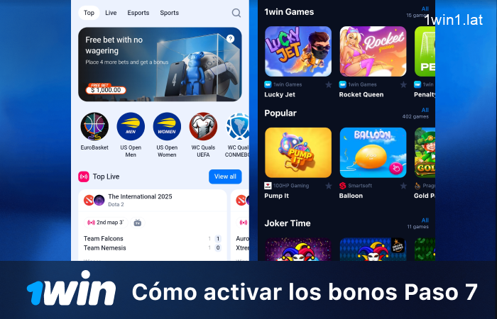 Usa las bonificaciones según lo previsto, paso 7