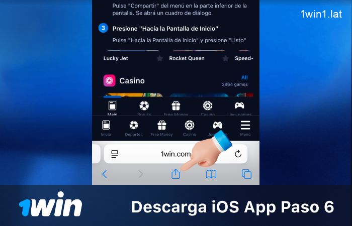 Instale la aplicación siguiendo las instrucciones, paso 6