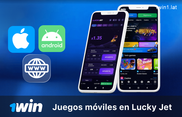 Juega Lucky Jet desde el móvil en 1win