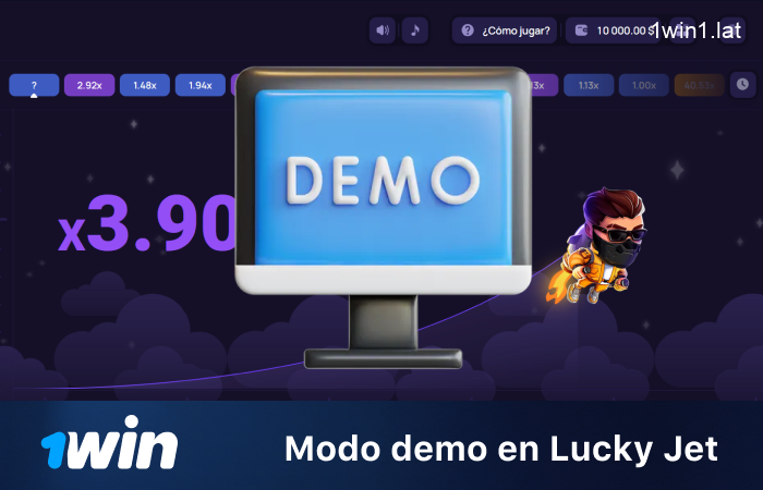 Explora Lucky Jet 1win gratis con modo demo