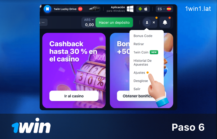 Vaya a su cuenta y verifique el bono, paso 6