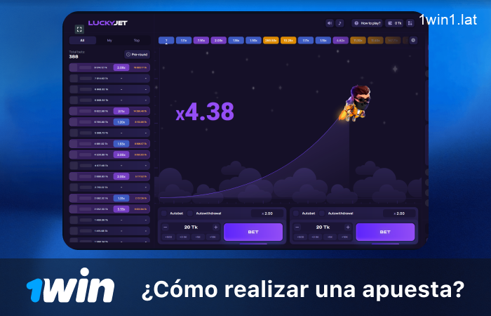 Cómo apostar en Lucky Jet 1win de forma segura